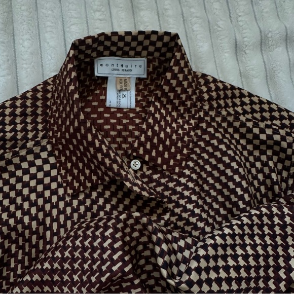 Vintage Louis Féraud Geometric Print Blouse Made in Italy, 100% Silk - Size M, - Picture 14 of 14